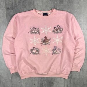 90s Pink Birds Sweatshirt